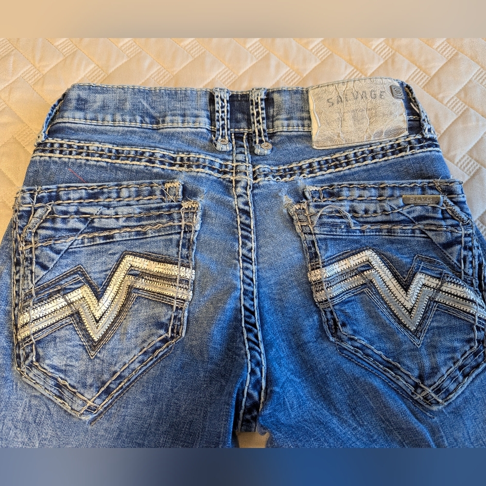 Salvage Supply Buckle Mayhem Boot Regular Fit Stretch Jean Sz. 29x32 - Picture 13 of 16